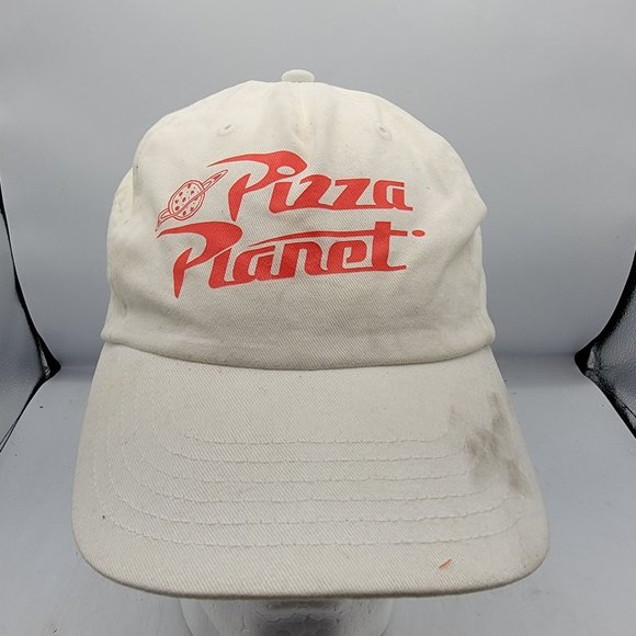 Disney Parks Pizza Planet Toy Story Adult Adjustable White Outdoor Hat Cap - Picture 5 of 10